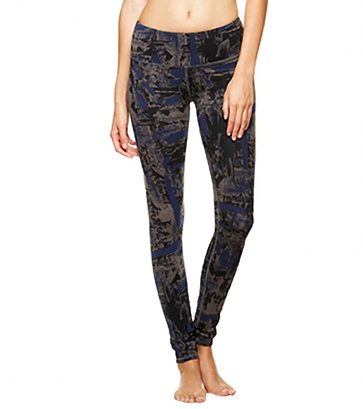 Alo Yoga Airbrush Yoga Leggings Denim Painted Tiles