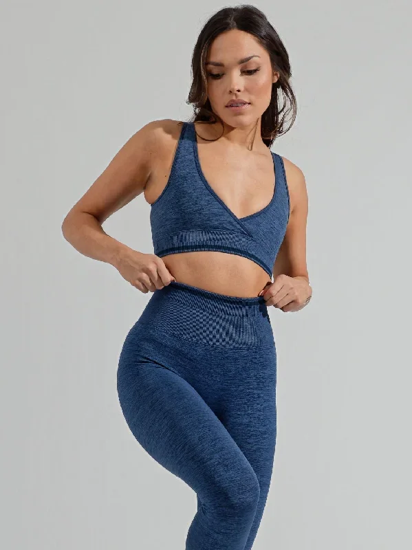 BBL Seamless Reversible Sports Bra - Baked Blue