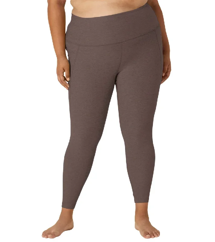 Beyond Yoga Plus Spacedye Out of Pocket High Waisted Midi Legging Woodland Heather