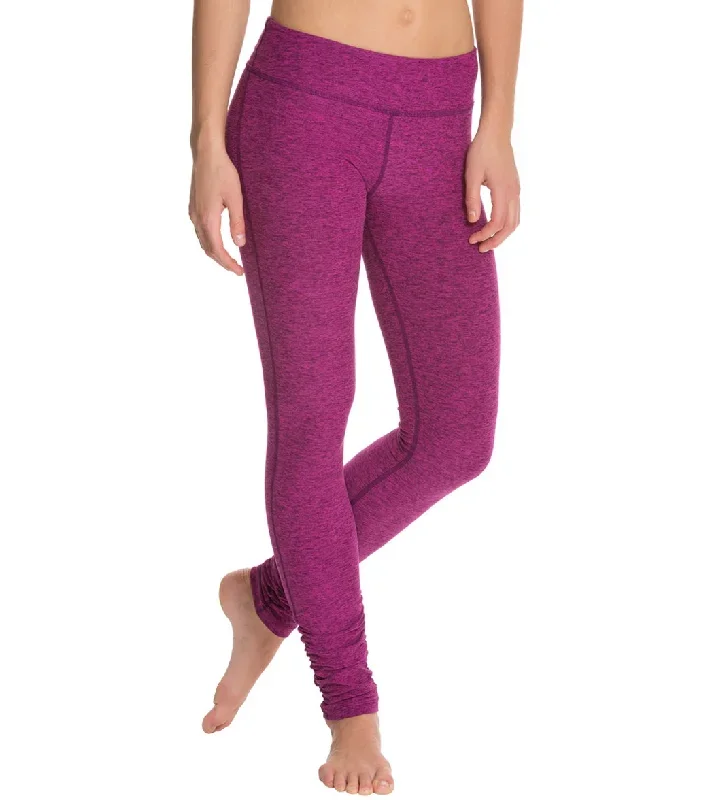 Beyond Yoga Salt and Pepper Gathered Long Yoga Leggings