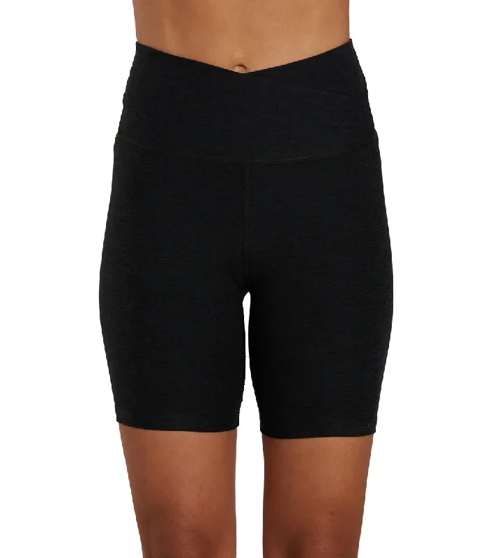 Beyond Yoga Spacedye At Your Leisure High Waisted Biker Shorts Darkest Night