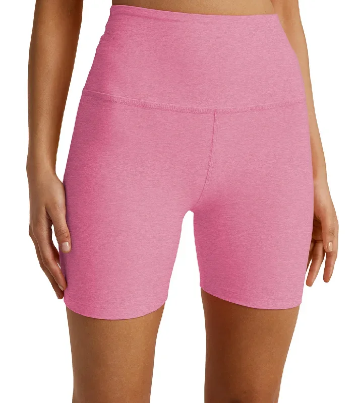 Beyond Yoga Spacedye Keep Pace Biker Shorts Pink Bloom Heather