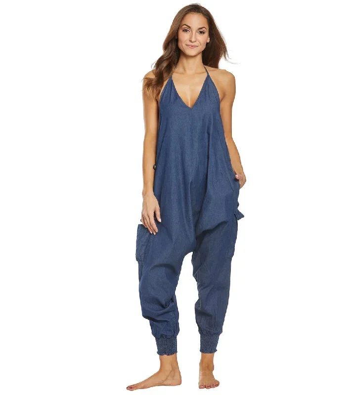 Buddha Pants Blue Jean Harem Jumpsuit