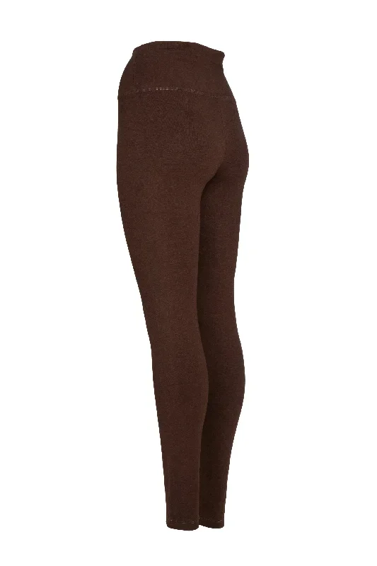 Chocolate Brown High Waisted Bamboo Lycra Leggings