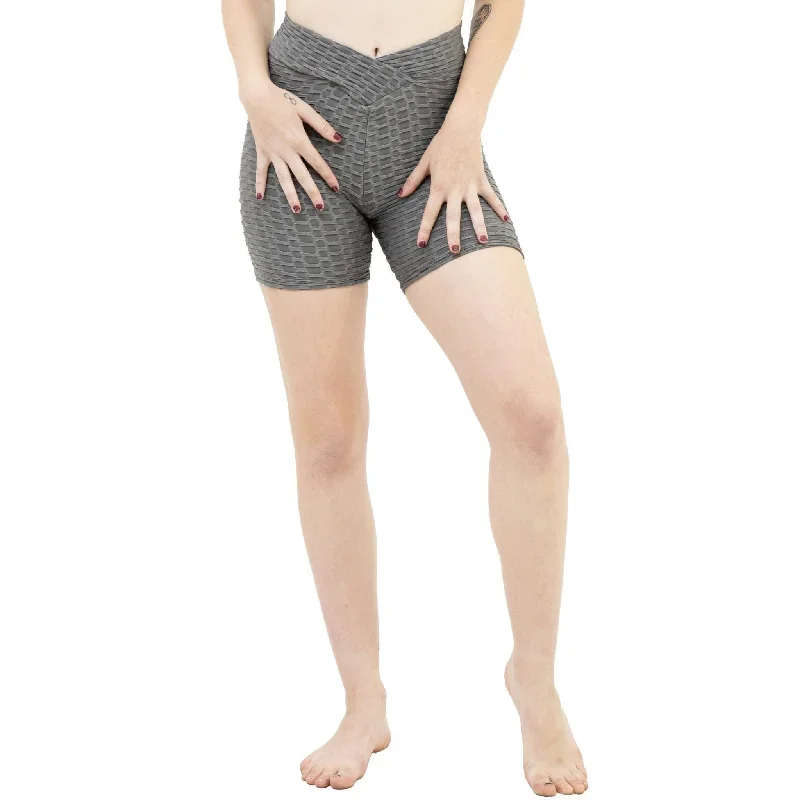 Fancy Waist Push-Up Squad Scrunch Titanium Cute Shorts