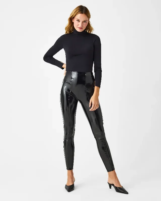 Faux Patent Leather Leggings