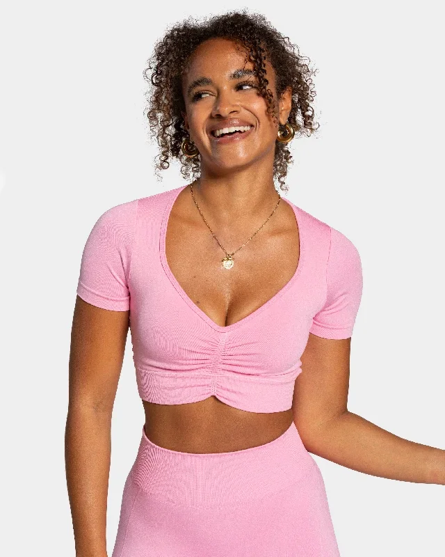 Focus Crop Top Pink