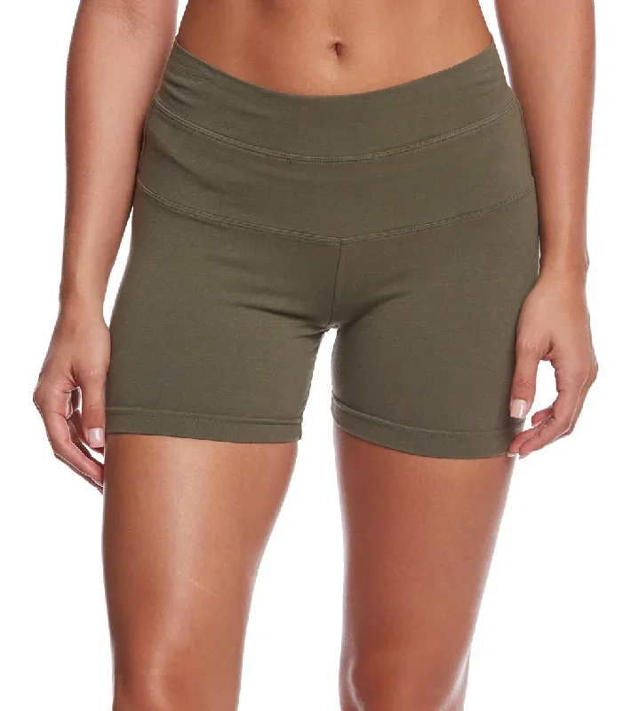 Hard Tail High Rise Yoga Booty Shorts Olive