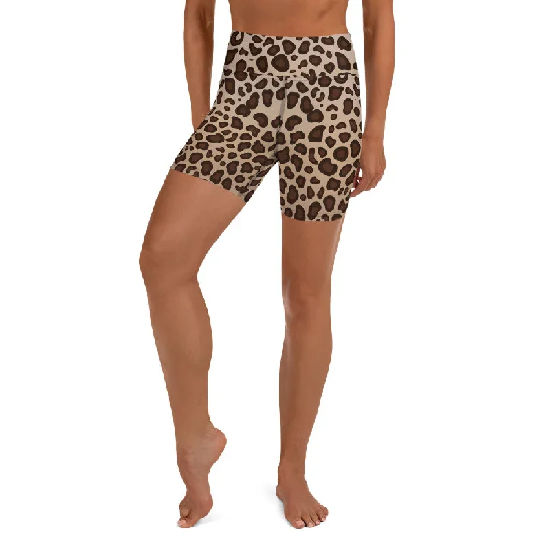 Leopard High Waist Yoga Shorts