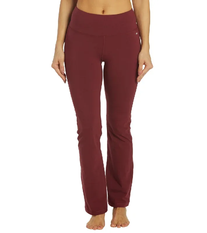 Marika Tummy Control Cotton Yoga Pants Zinfandel