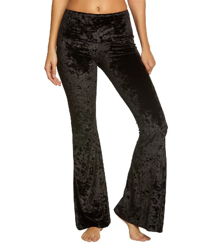 Onzie Bell Flare Yoga Pants  Black Velvet