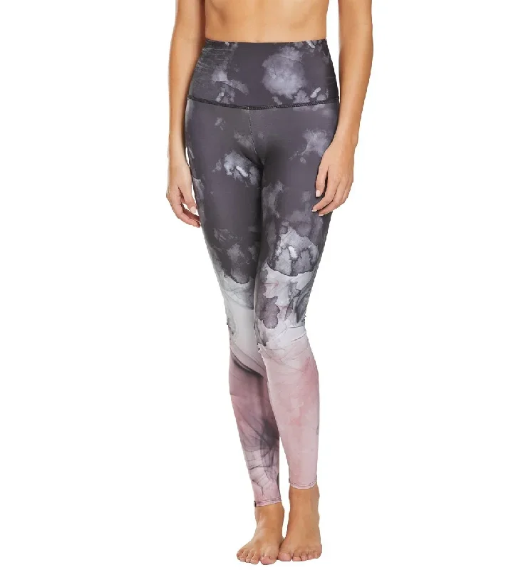 Onzie High Waisted Graphic Yoga Leggings Smokey