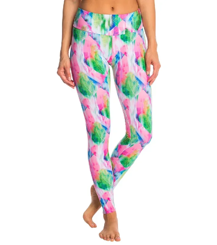 Onzie Long Yoga Leggings Diamond Palm