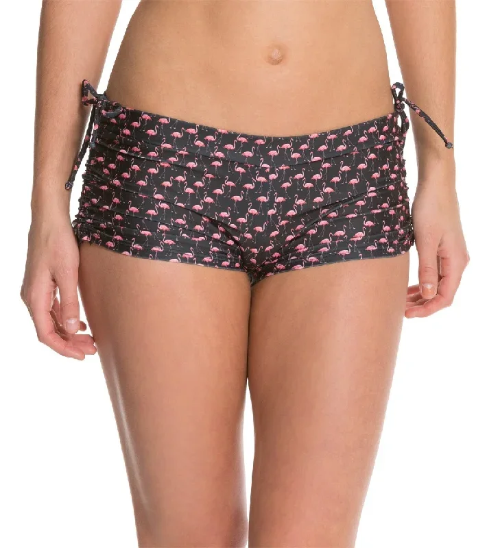 Onzie Side String Yoga Shorts Flamingo