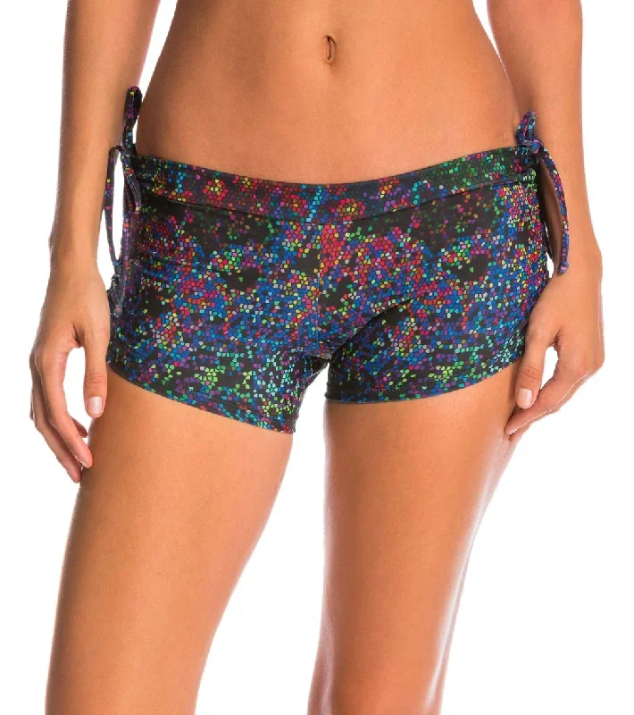 Onzie Side String Yoga Shorts Night Bright