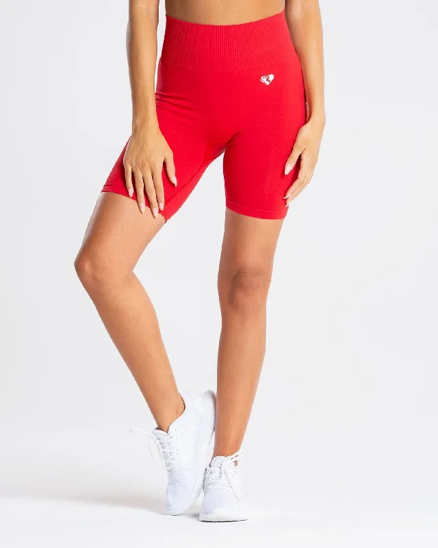 power-seamless-cycling-shorts-red