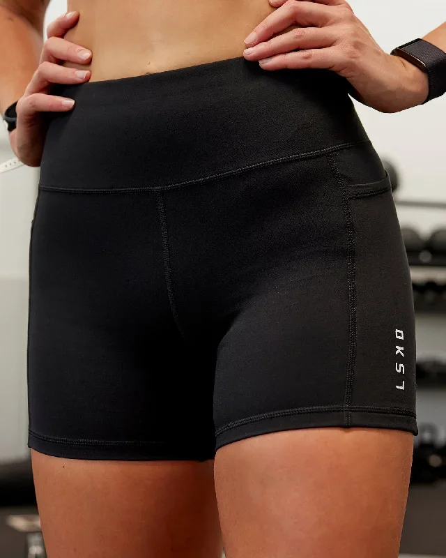 Rep X-Length Shorts - Black-White