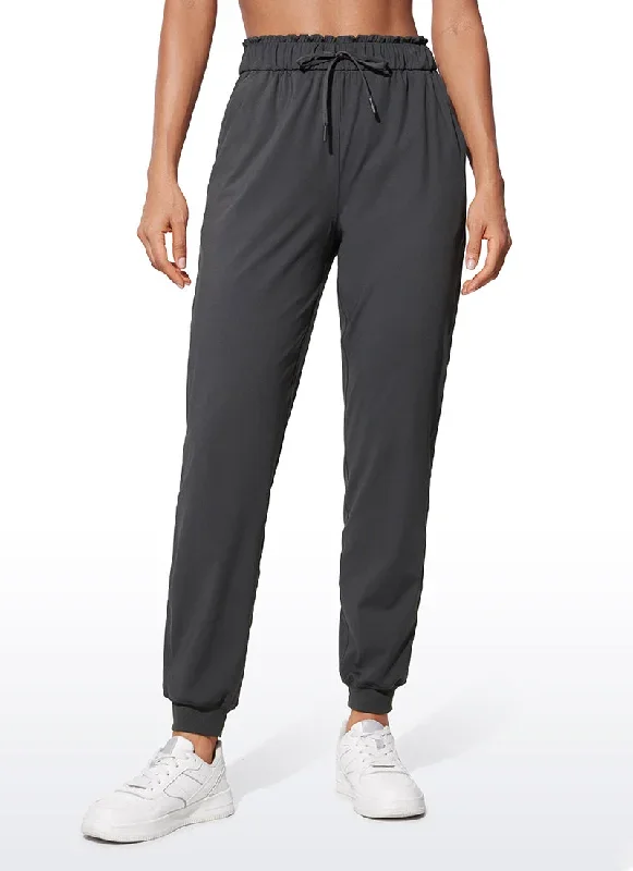 Stretch High Waisted Pockets Joggers 28