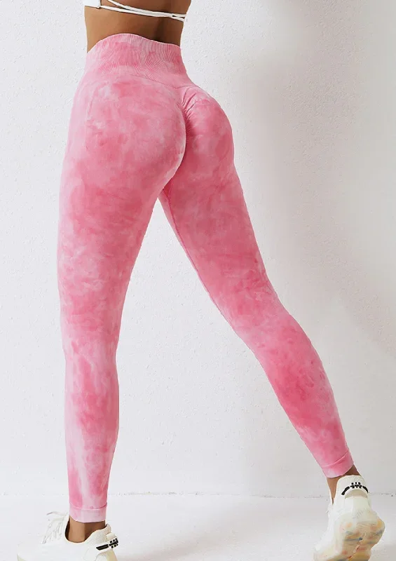 Seamless Tie Dyed High Waist Booty Legging