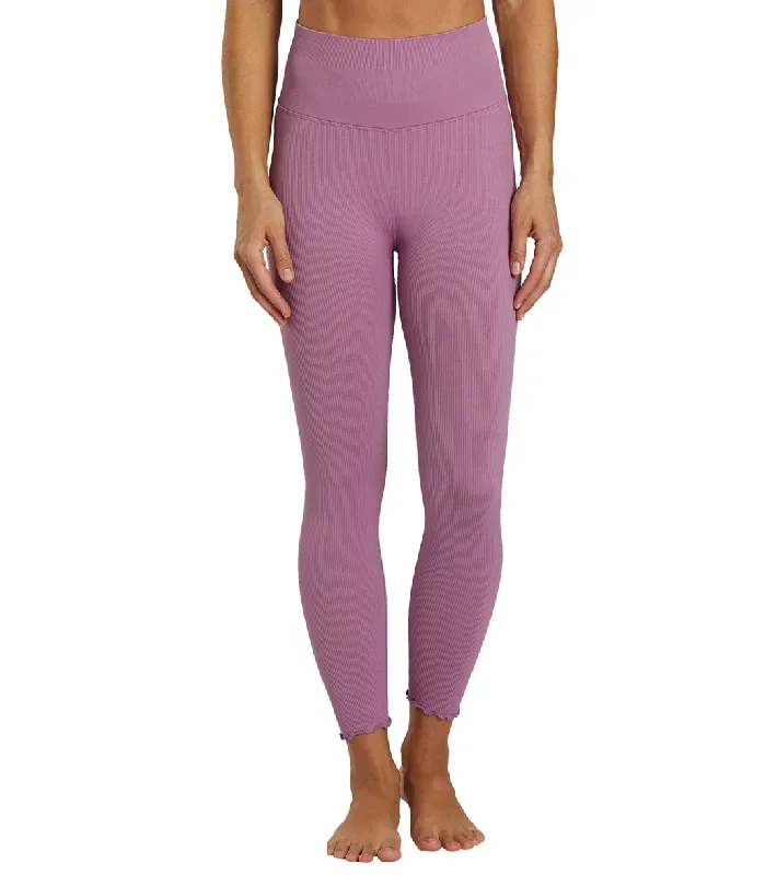 Spiritual Gangster Love Sculpt 7/8 Ruffle Legging Amethyst