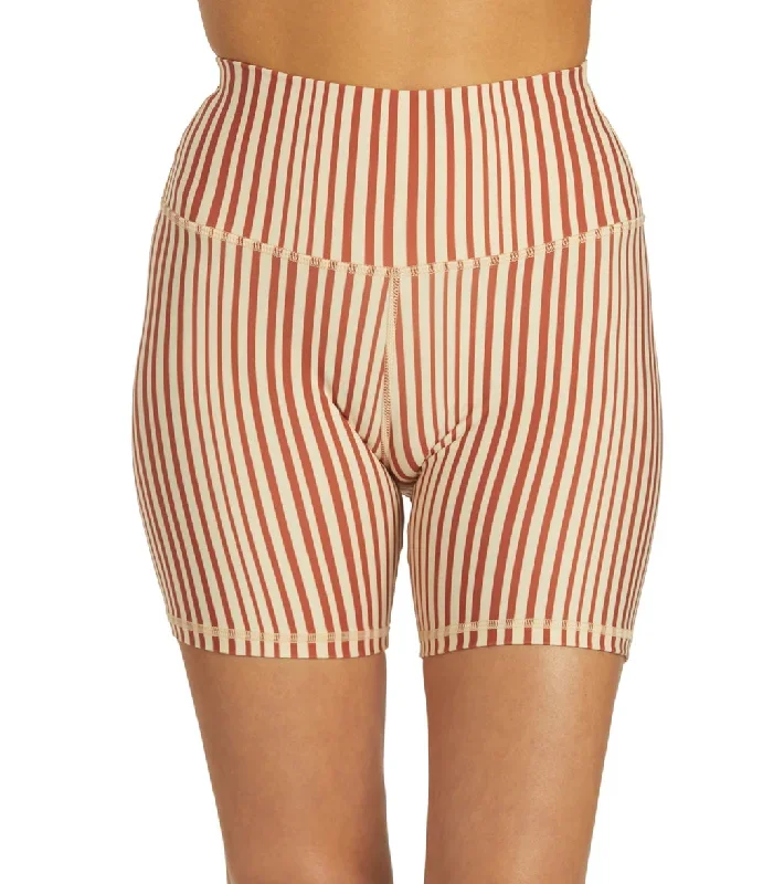 Spiritual Gangster SG Intent High Waisted Biker Short Amore Stripe Print