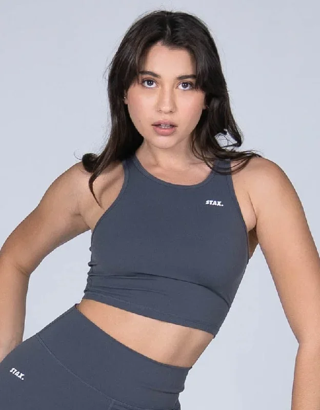 Cropped Tank NANDEX  - Charcoal Grey