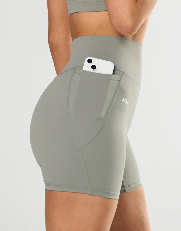 Phone Pocket Midi Bike Shorts NANDEX  - Sage