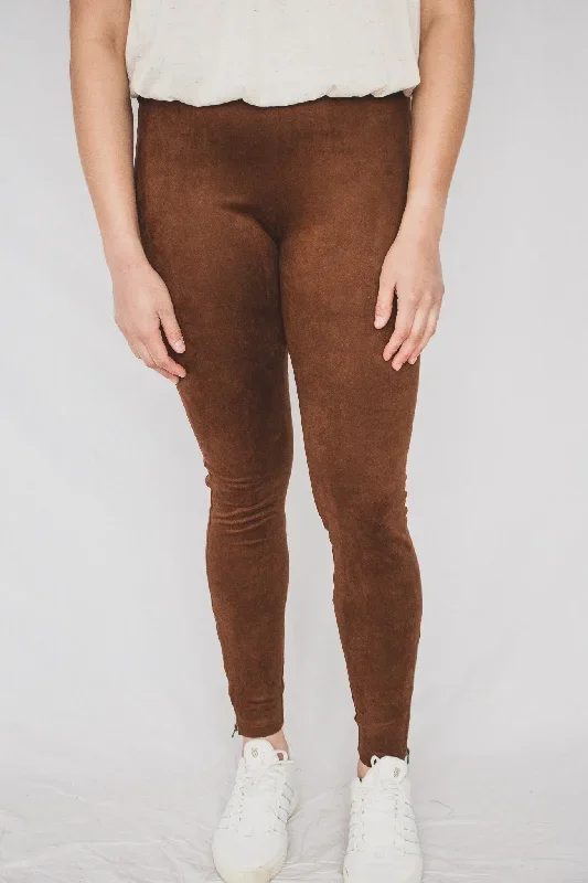 The Suede Side Zippered Legging