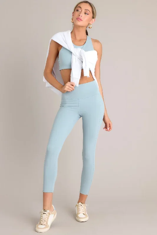 Try To Catch Up Light Blue Leggings