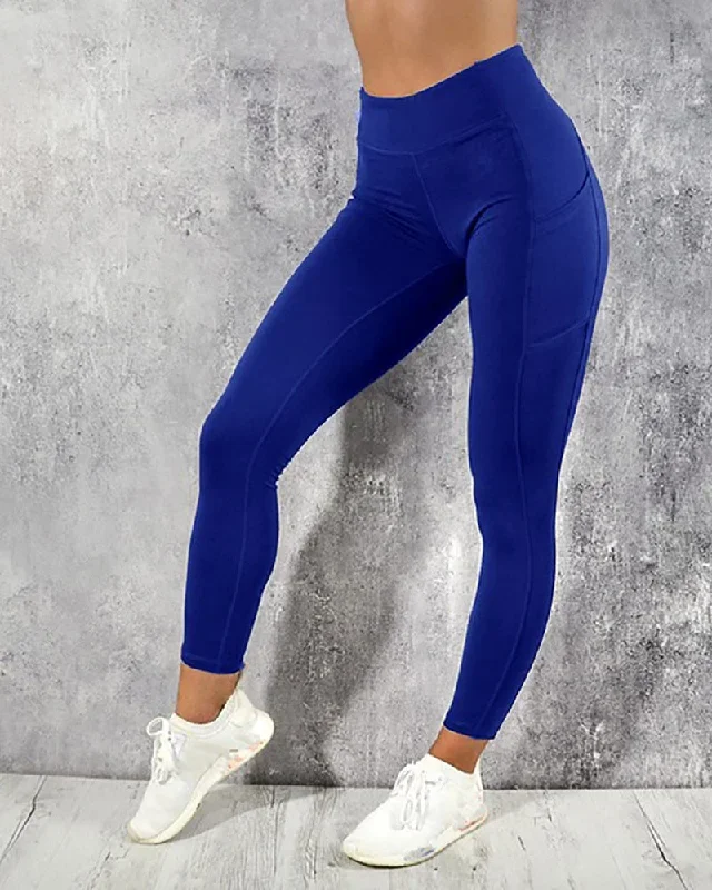 Wholesale Side Pocket Sports Women Pants S-3XL