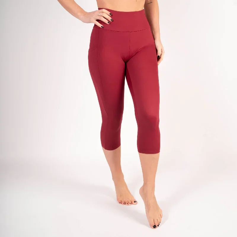 Wine Pocket Capri Tights